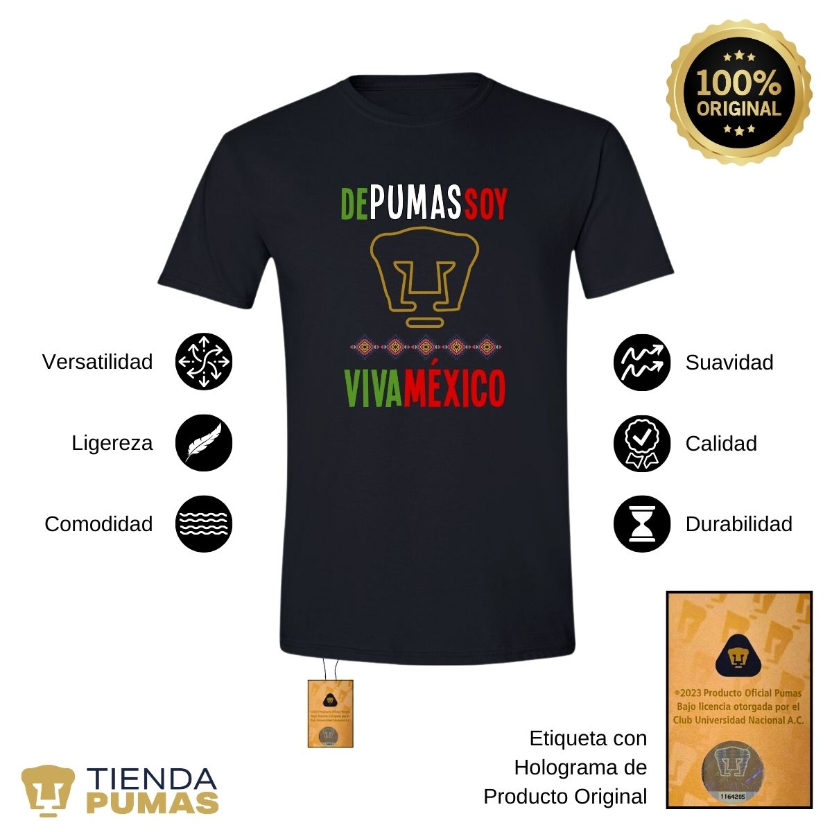 Playera Hombre Pumas Mes Patrio