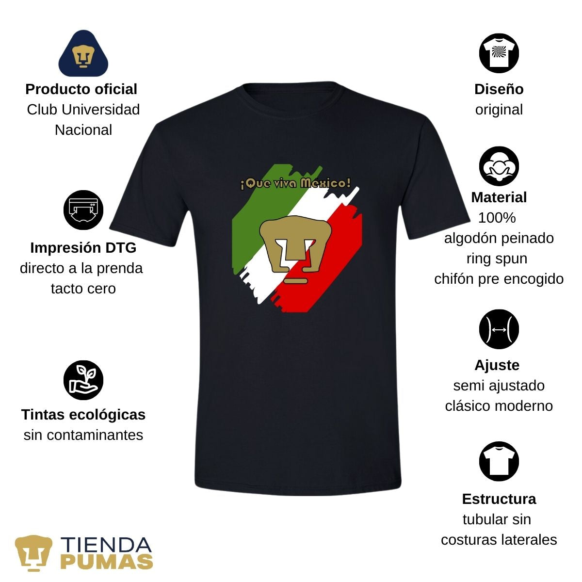 Playera Hombre Pumas Mes Patrio