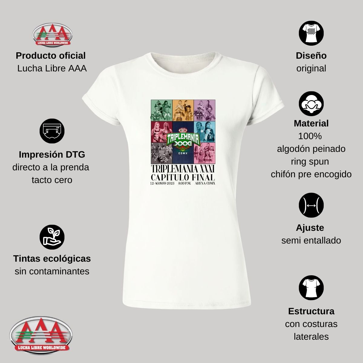 Playera Mujer AAA Triplemanía XXXI