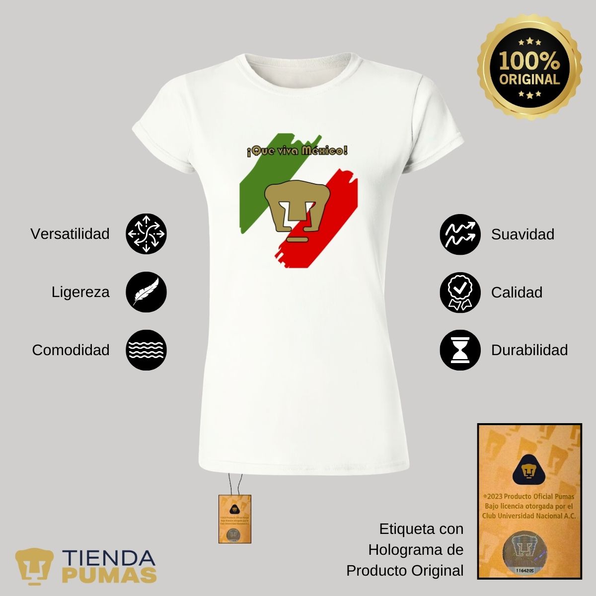 Playera Mujer Pumas  Mes Patrio