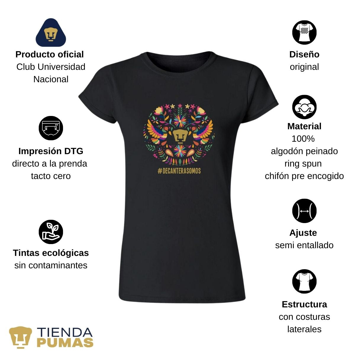 Playera Mujer Pumas  Mes Patrio