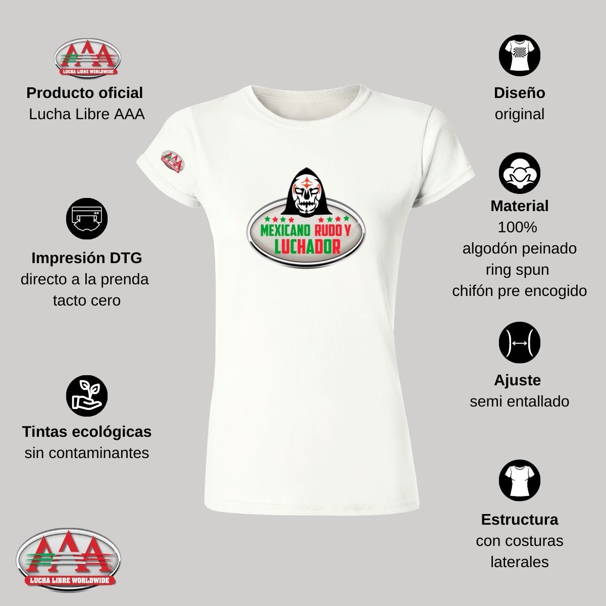 Playera Mexicana Mujer Lucha Libre AAA La Parka