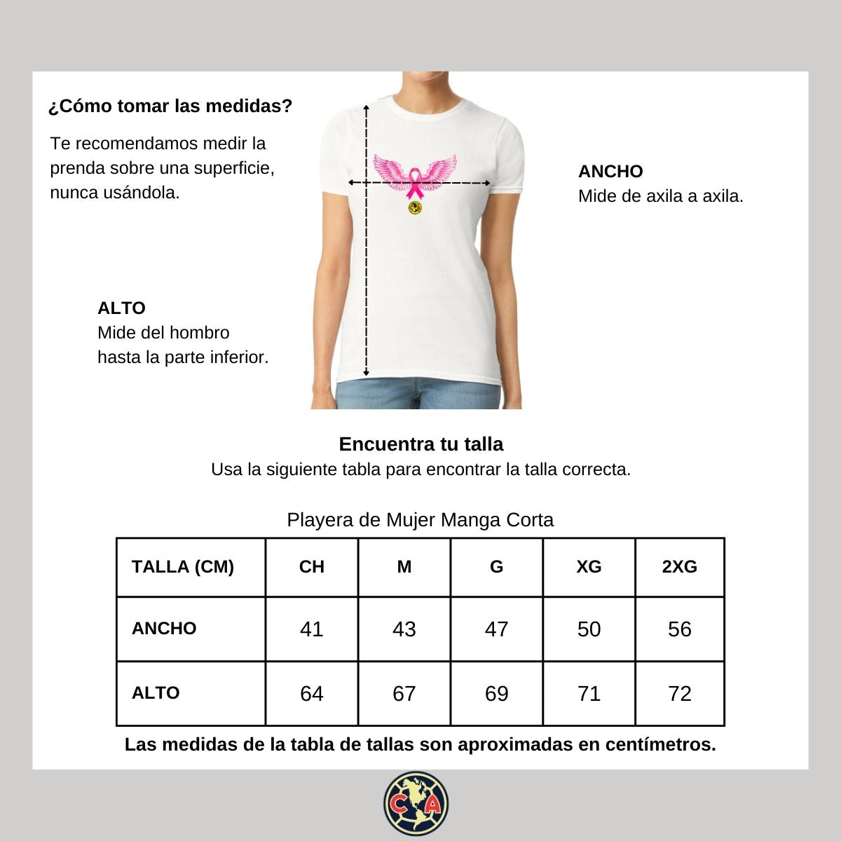 Playera Rosa Mujer  América Vs Cáncer Mama