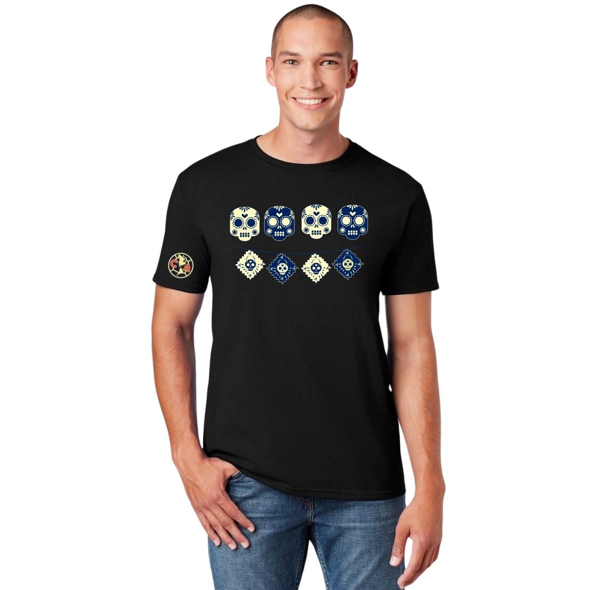 Playera Día de Muertos Hombre América Calavera