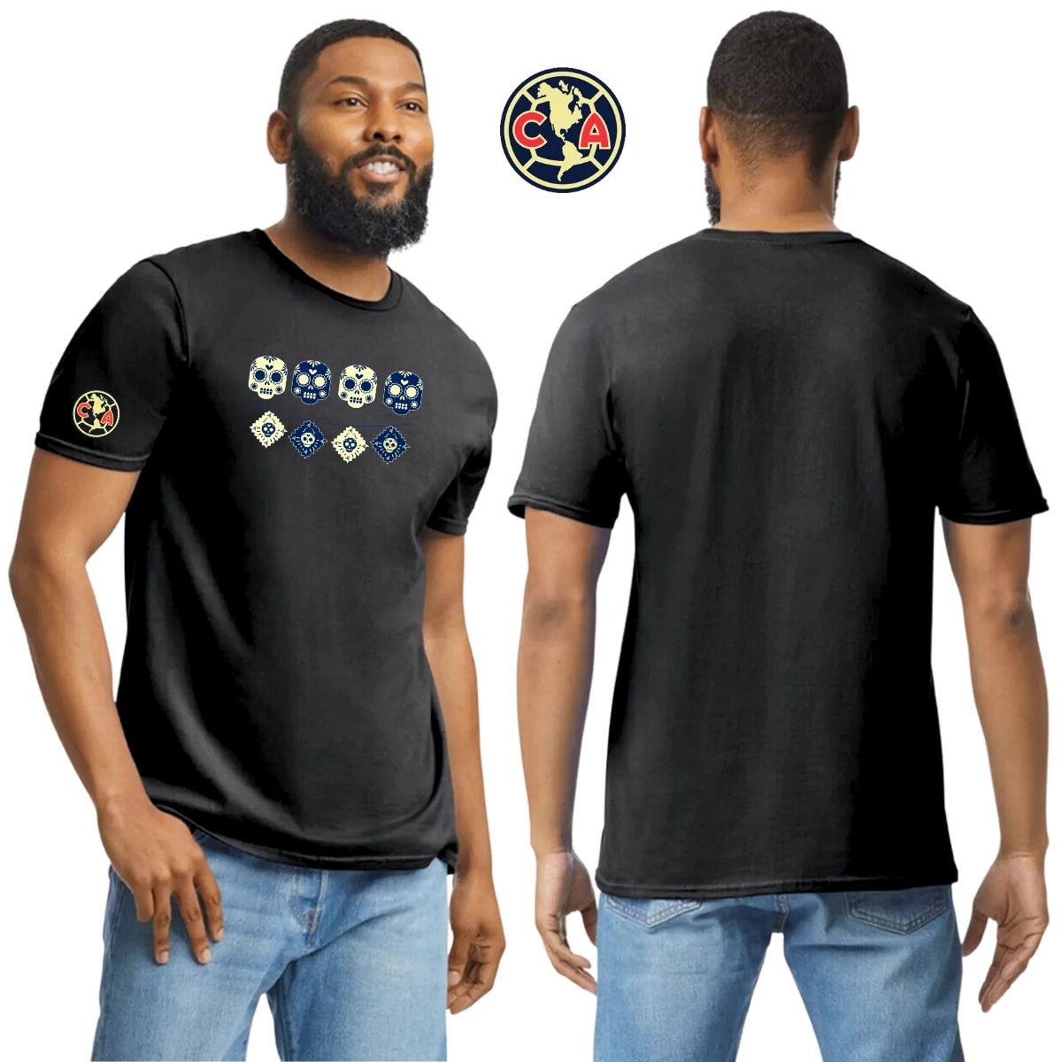 Playera Día de Muertos Hombre América Calavera