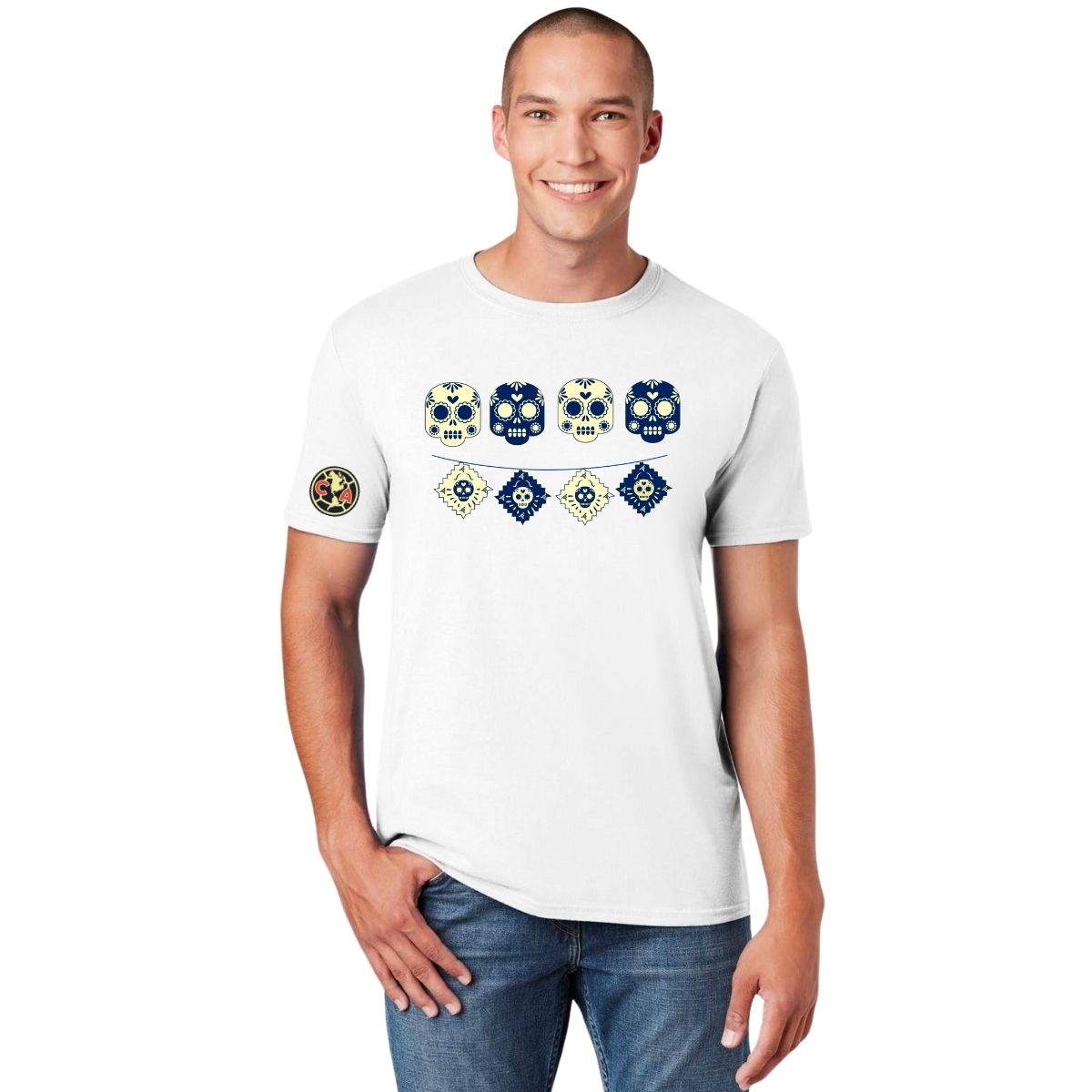 Playera Día de Muertos Hombre América Calavera