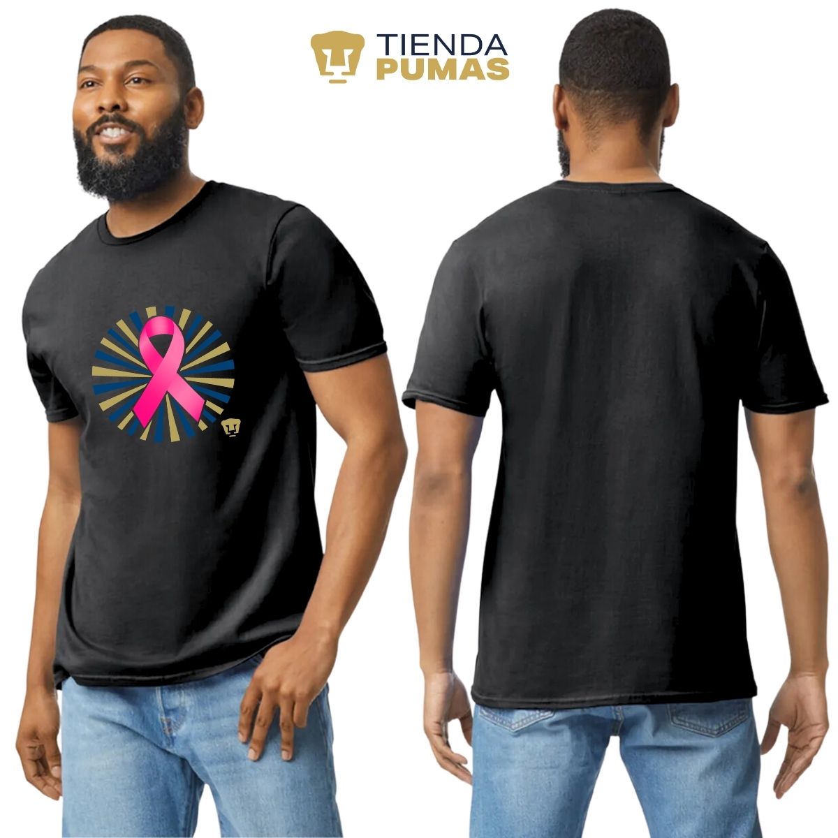 Playera Rosa Cáncer Mama Hombre Pumas UNAM