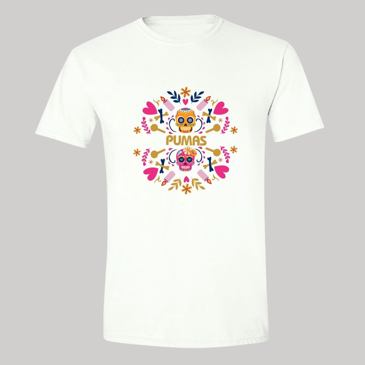 Playera Día de Muertos Hombre Pumas Calaveritas