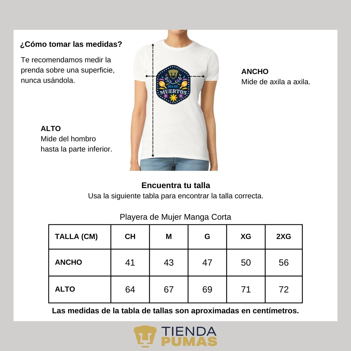 Playera Día de Muertos Mujer Pumas UNAM