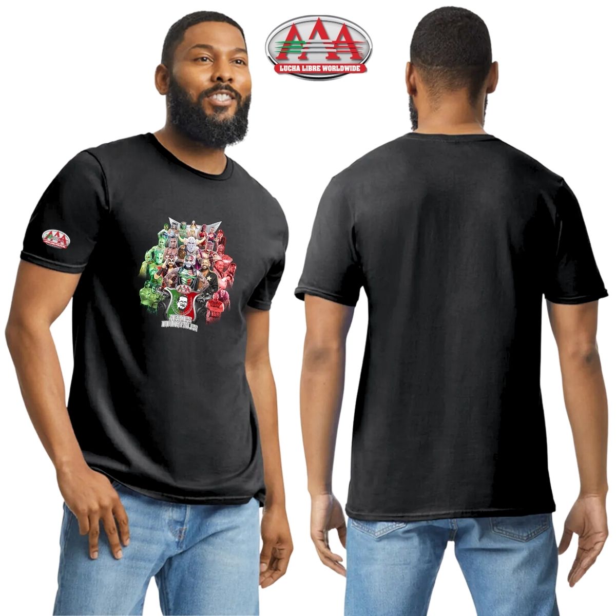 Playera Deportiva Hombre Lucha Libre AAA Héroes Inmortales