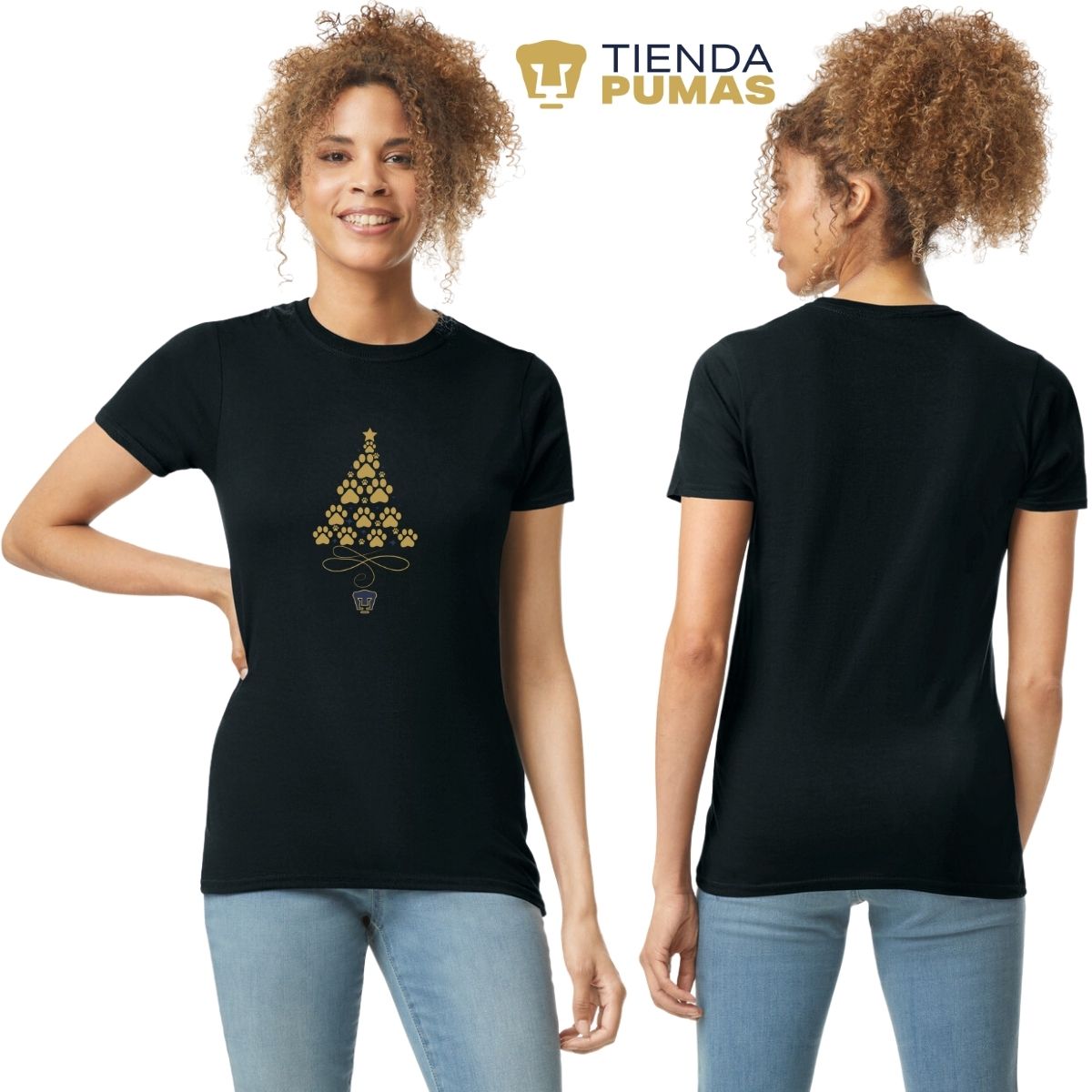 Playera Navideña Mujer Pumas UNAM Árbol