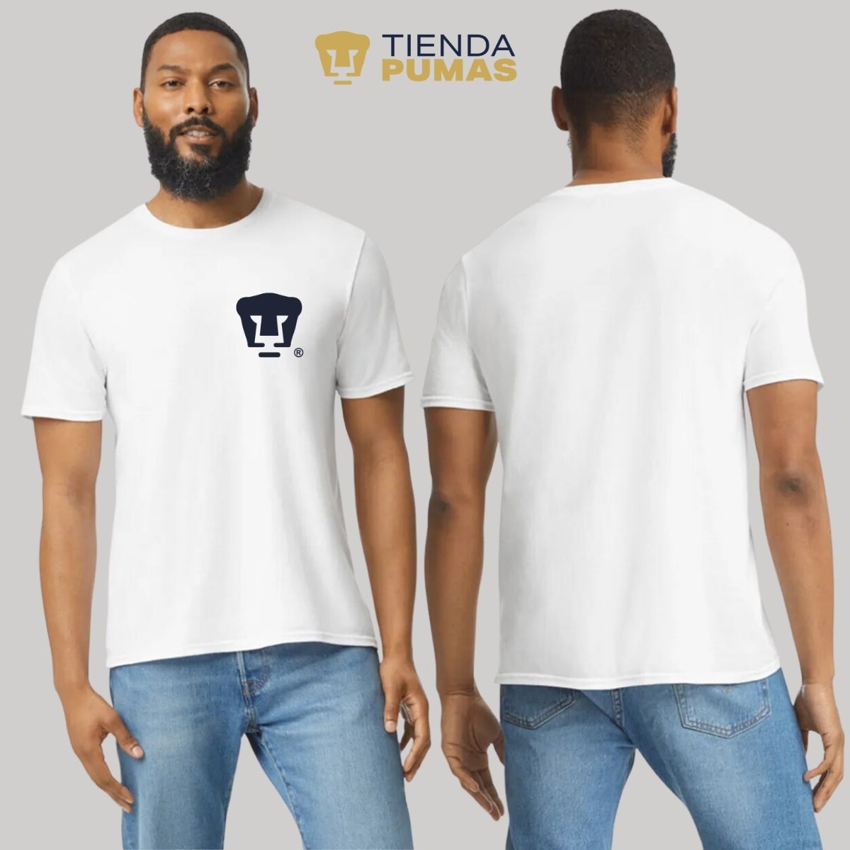 Playera Hombre Pumas UNAM Logo Azul