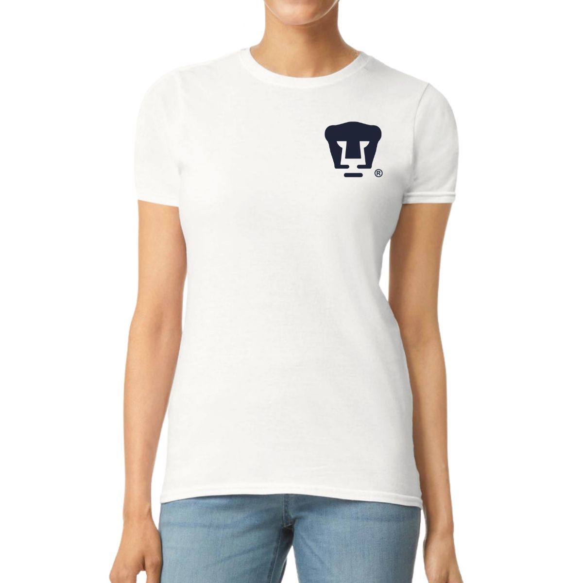 Playera Mujer Pumas UNAM Logo Azul