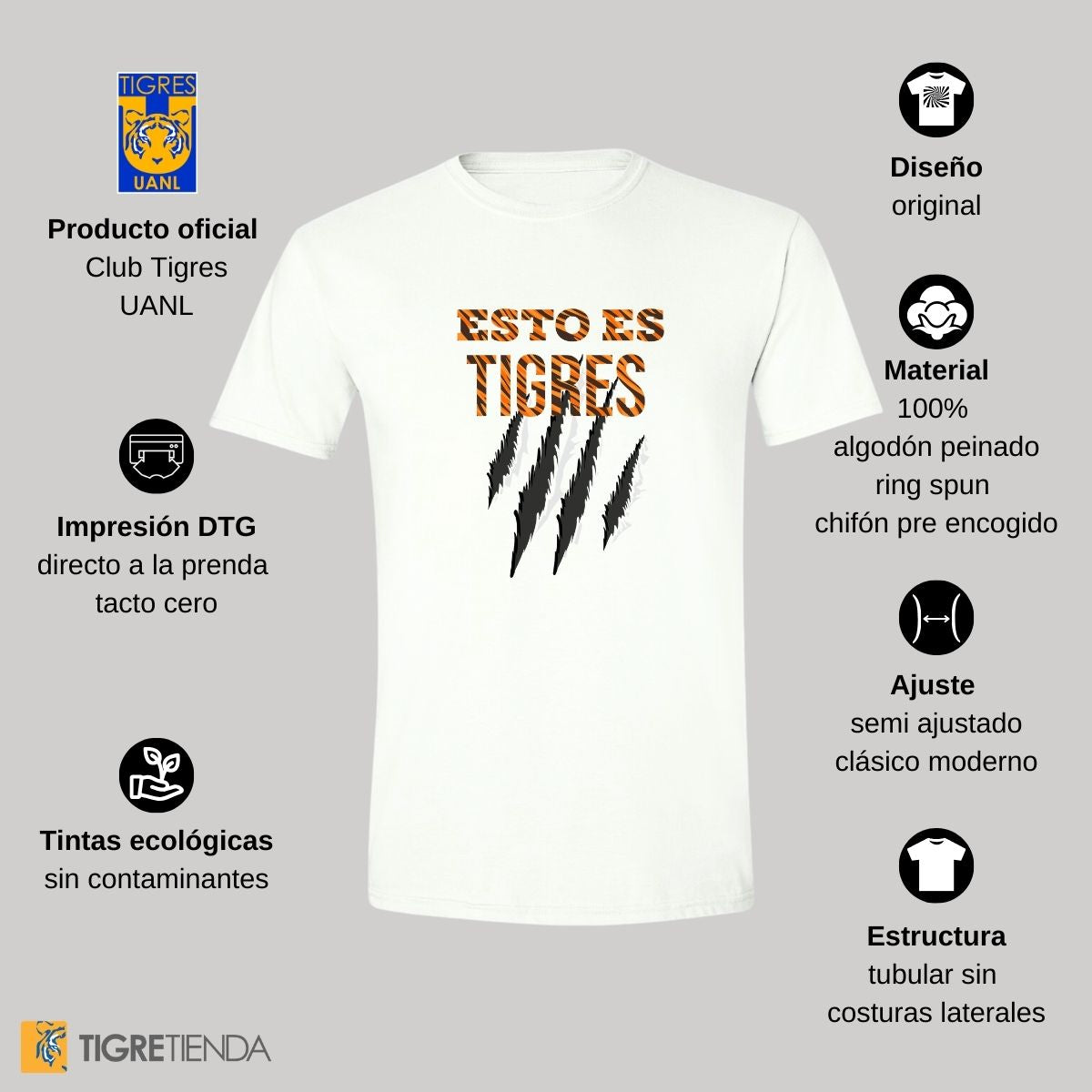 Playera Hombre Tigres UANL Esto es Tigres