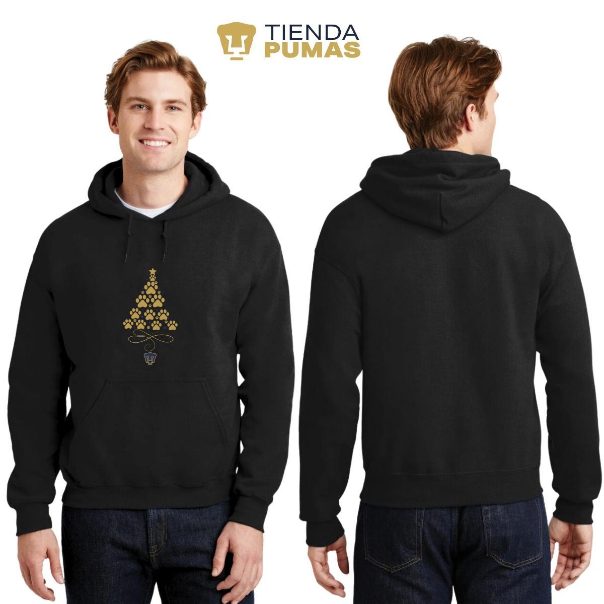 Sudadera Hombre Hoodie  Pumas UNAM Árbol Navidad