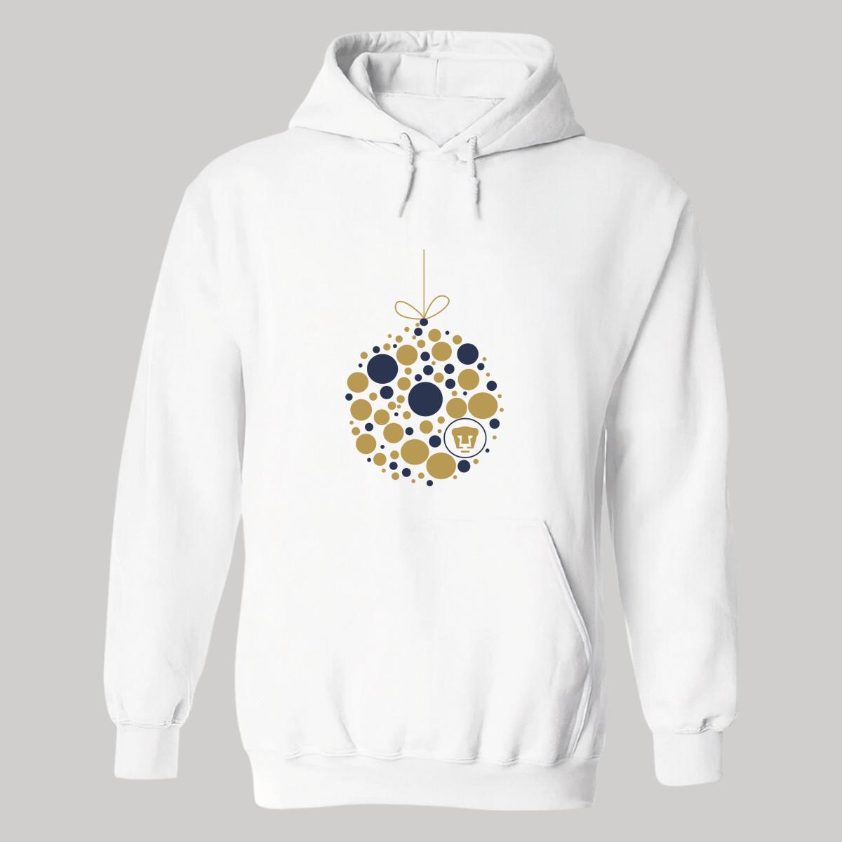 Sudadera Mujer Hoodie  Pumas UNAM Esfera Navidad