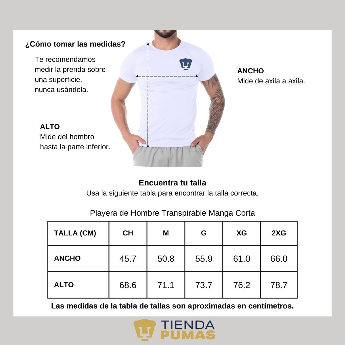 Playera transpirable Hombre Pumas UNAM Logo Azul Vinil