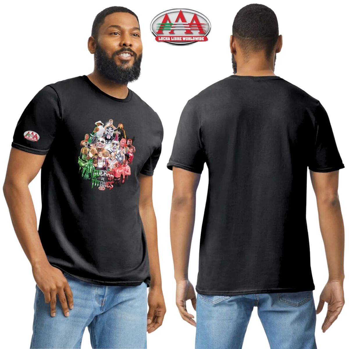 Playera Deportiva Hombre Lucha Libre AAA Guerra De Titanes