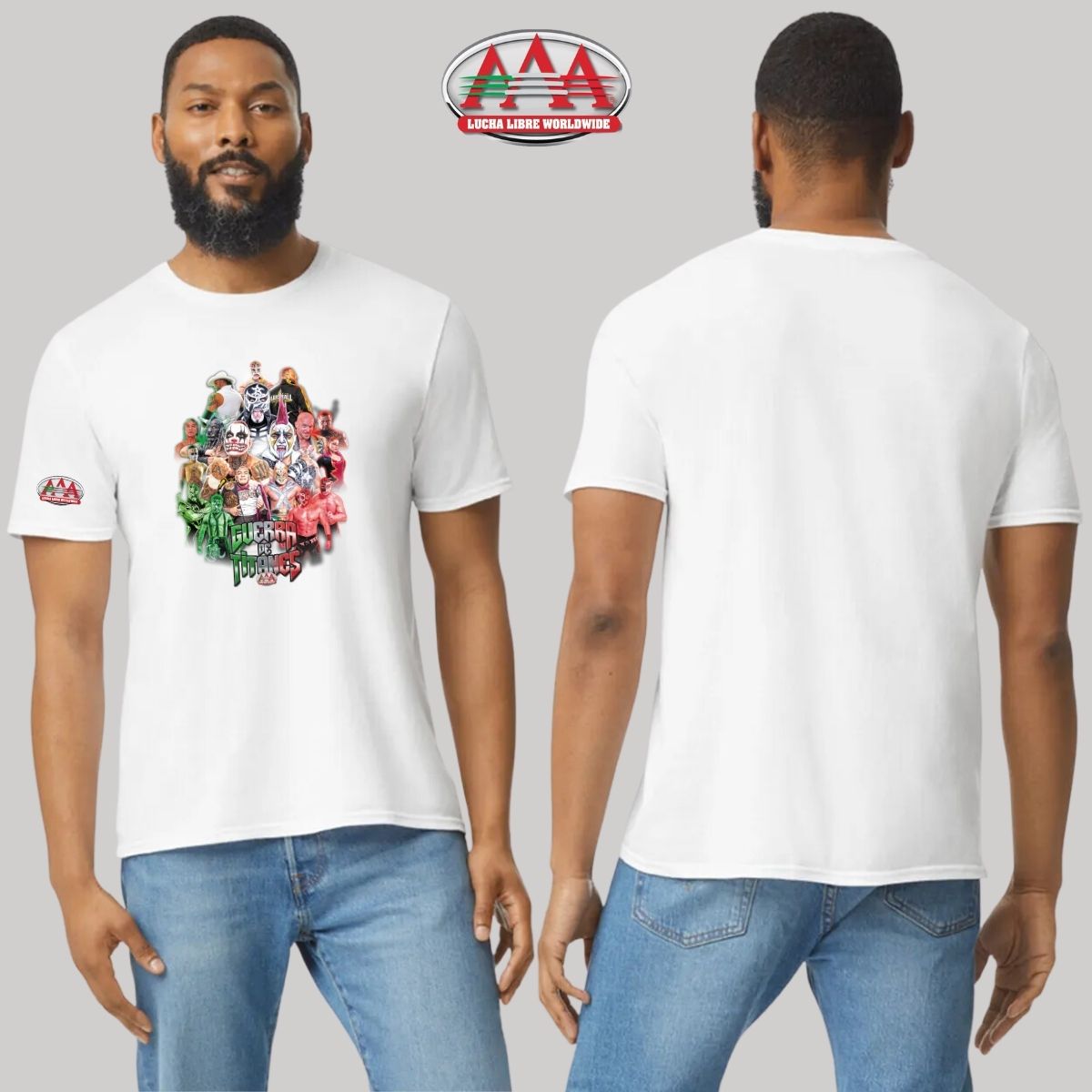 Playera Deportiva Hombre Lucha Libre AAA Guerra De Titanes