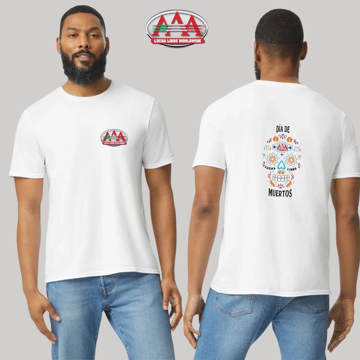 Jersey Playera Día de Muertos Lucha Libre AAA Hombre Logo