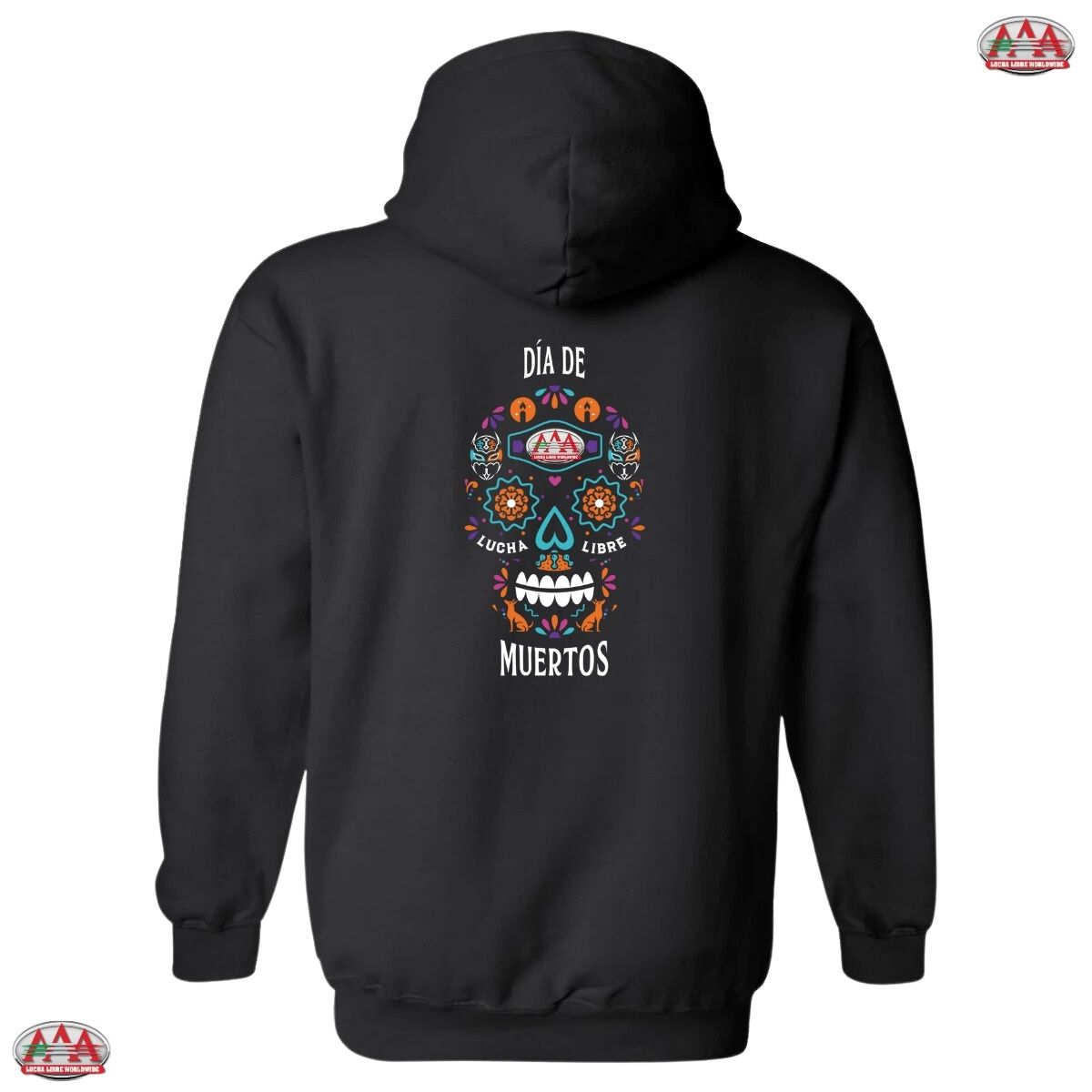 Sudadera para Hombre Hoodie Día de Muertos Lucha Libre AAA