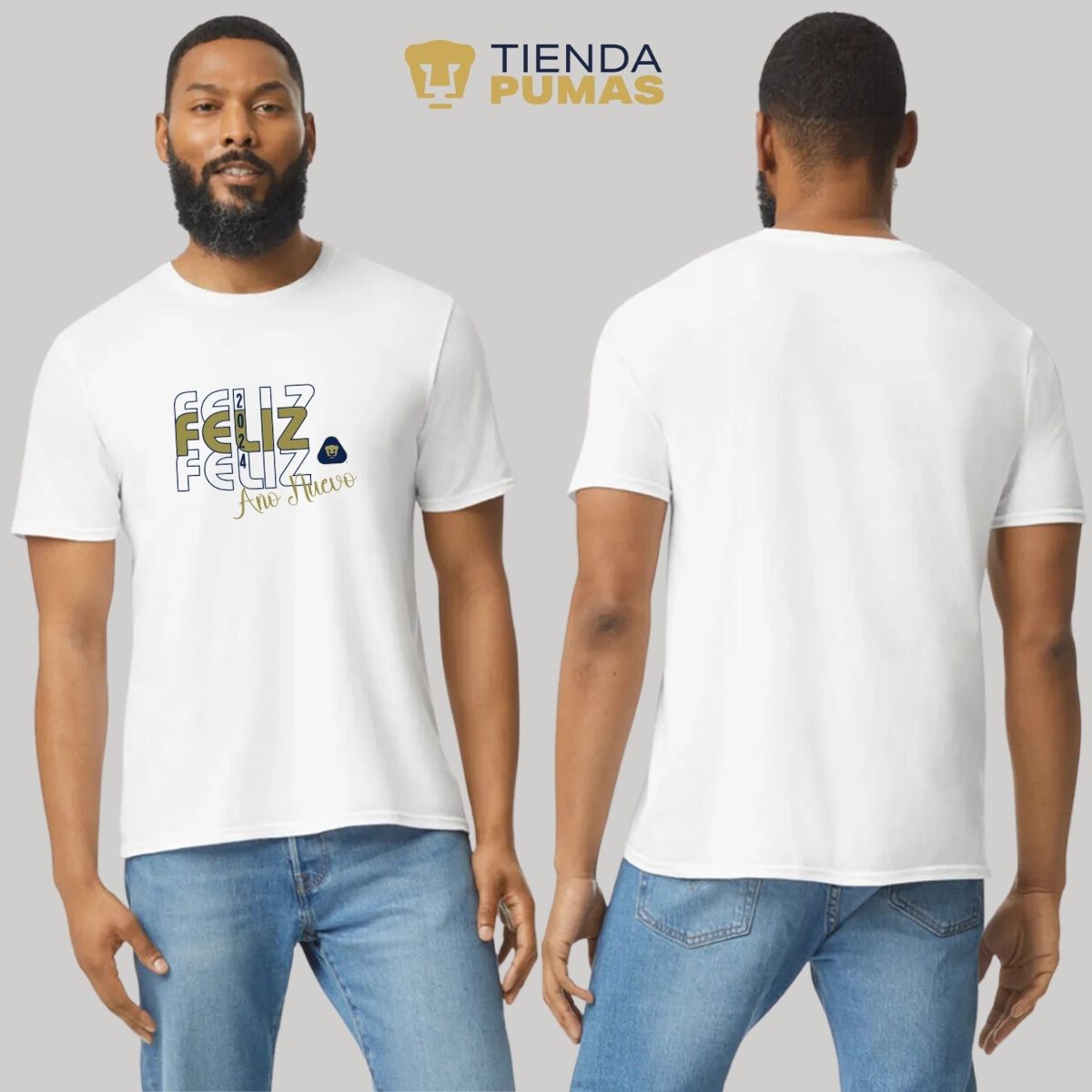 Playera Navideña Hombre Pumas UNAM Nuevo Año