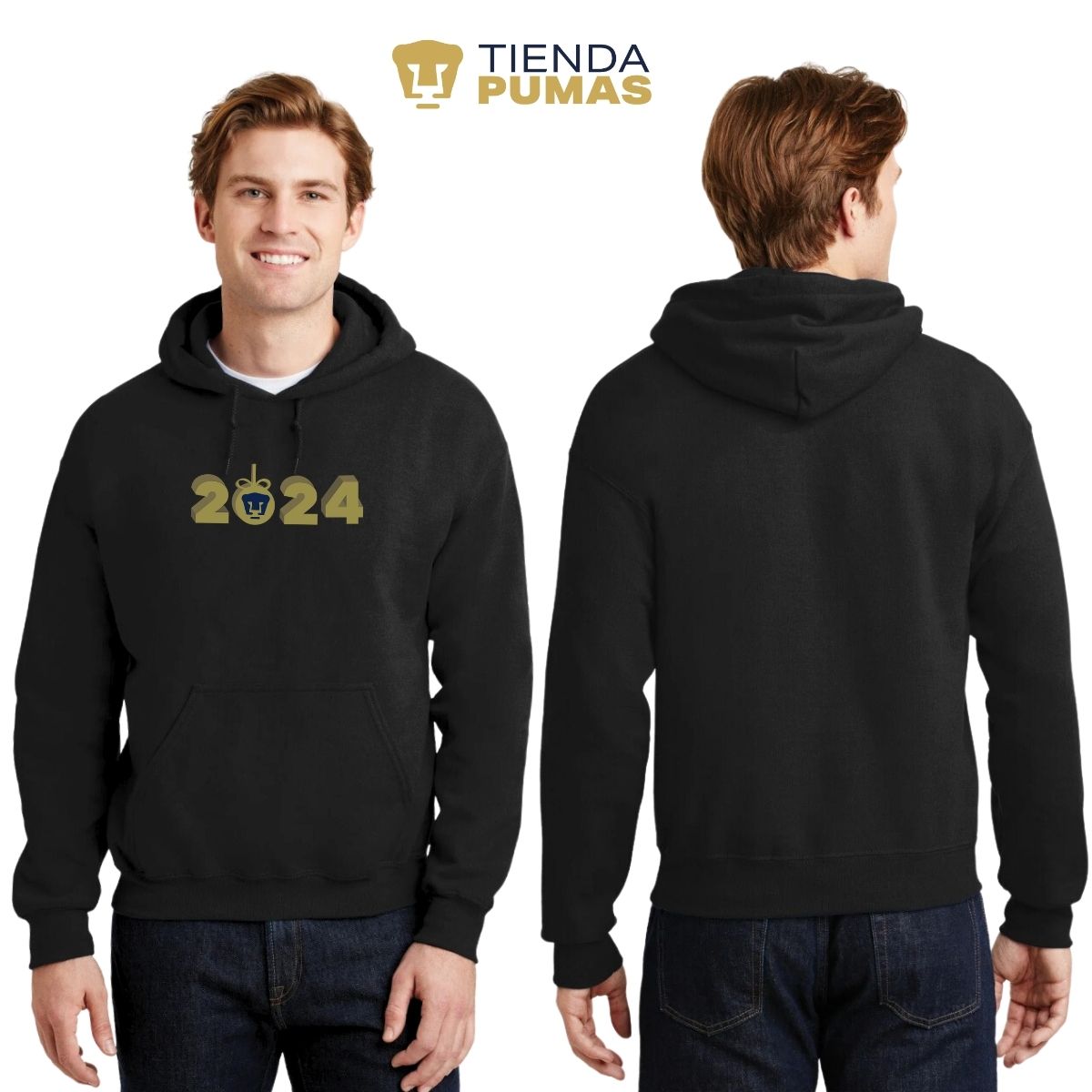 Sudadera Hombre Hoodie Pumas UNAM Año Nuevo