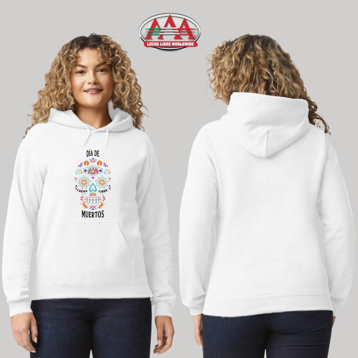 Sudadera para Mujer Hoodie Lucha Libre AAA Día de Muertos