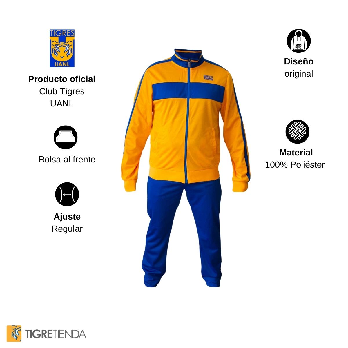 Conjunto Pants Sudadera Hombre Tigres TIST377M