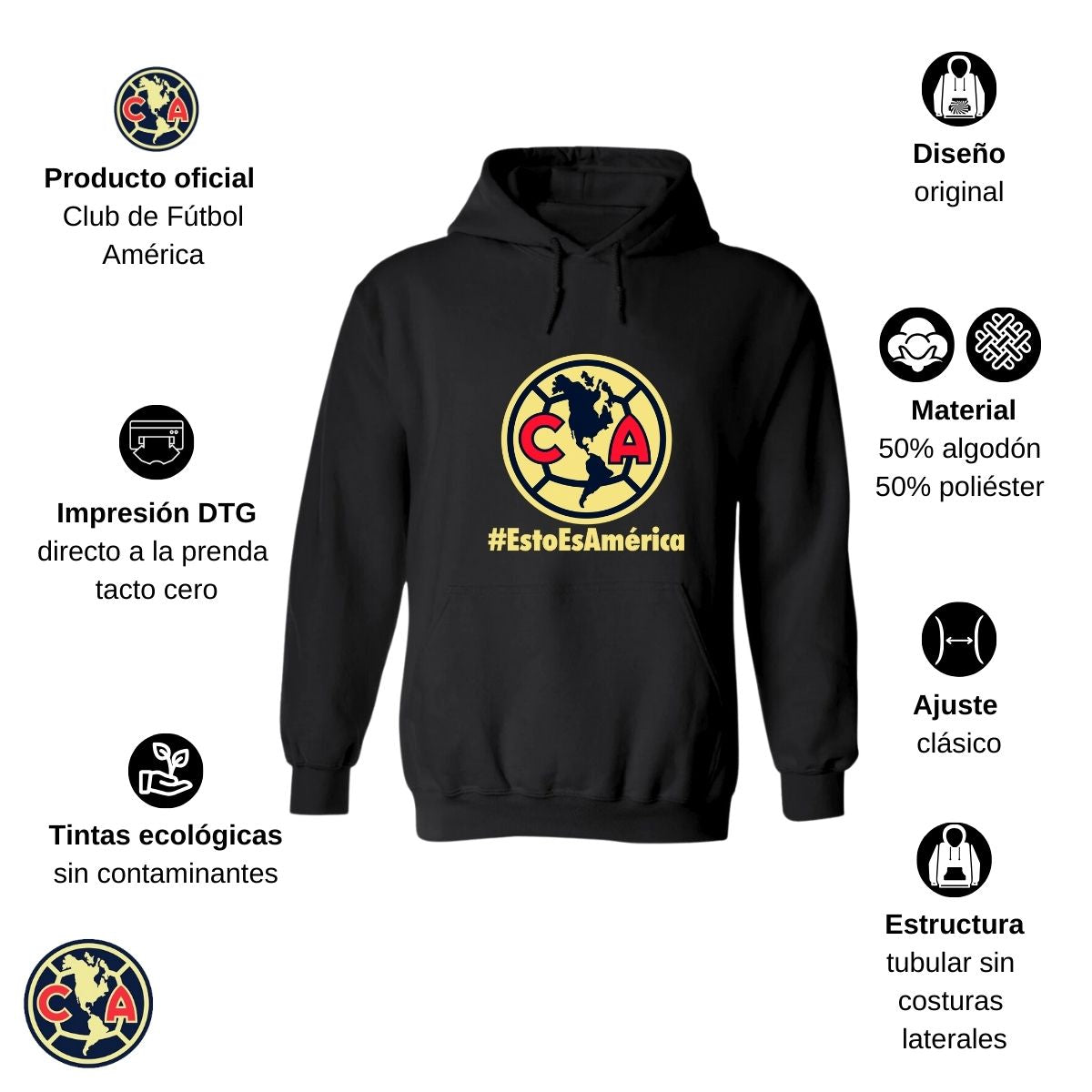 Sudadera Hombre Hoodie América Esto es América