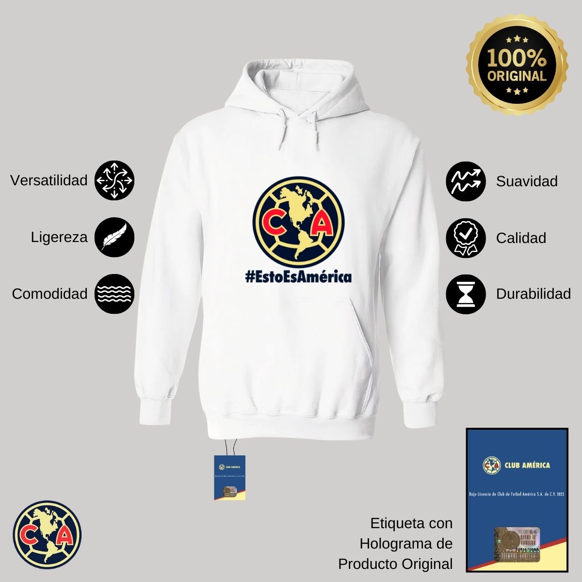 Sudadera Hombre Hoodie América Esto es América