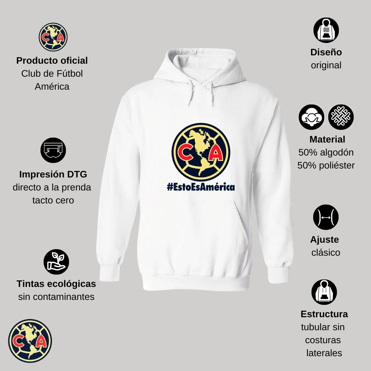 Sudadera Hombre Hoodie América Esto es América