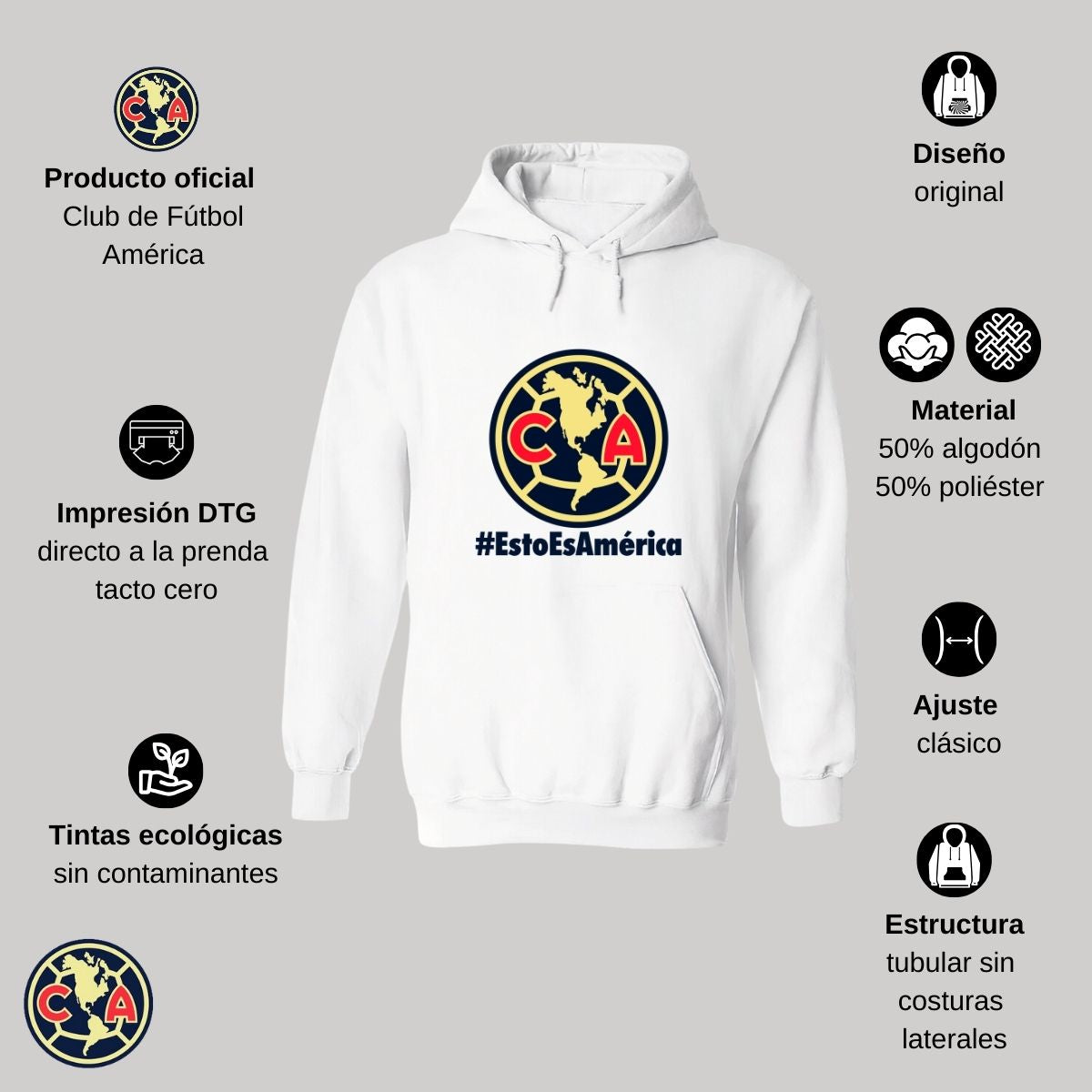 Sudadera Mujer Hoodie América Esto es América