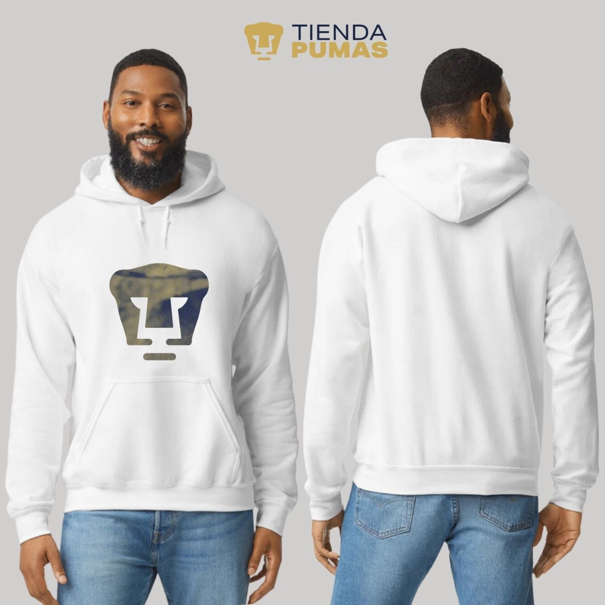 Sudadera Hombre Hoodie Pumas UNAM Logo