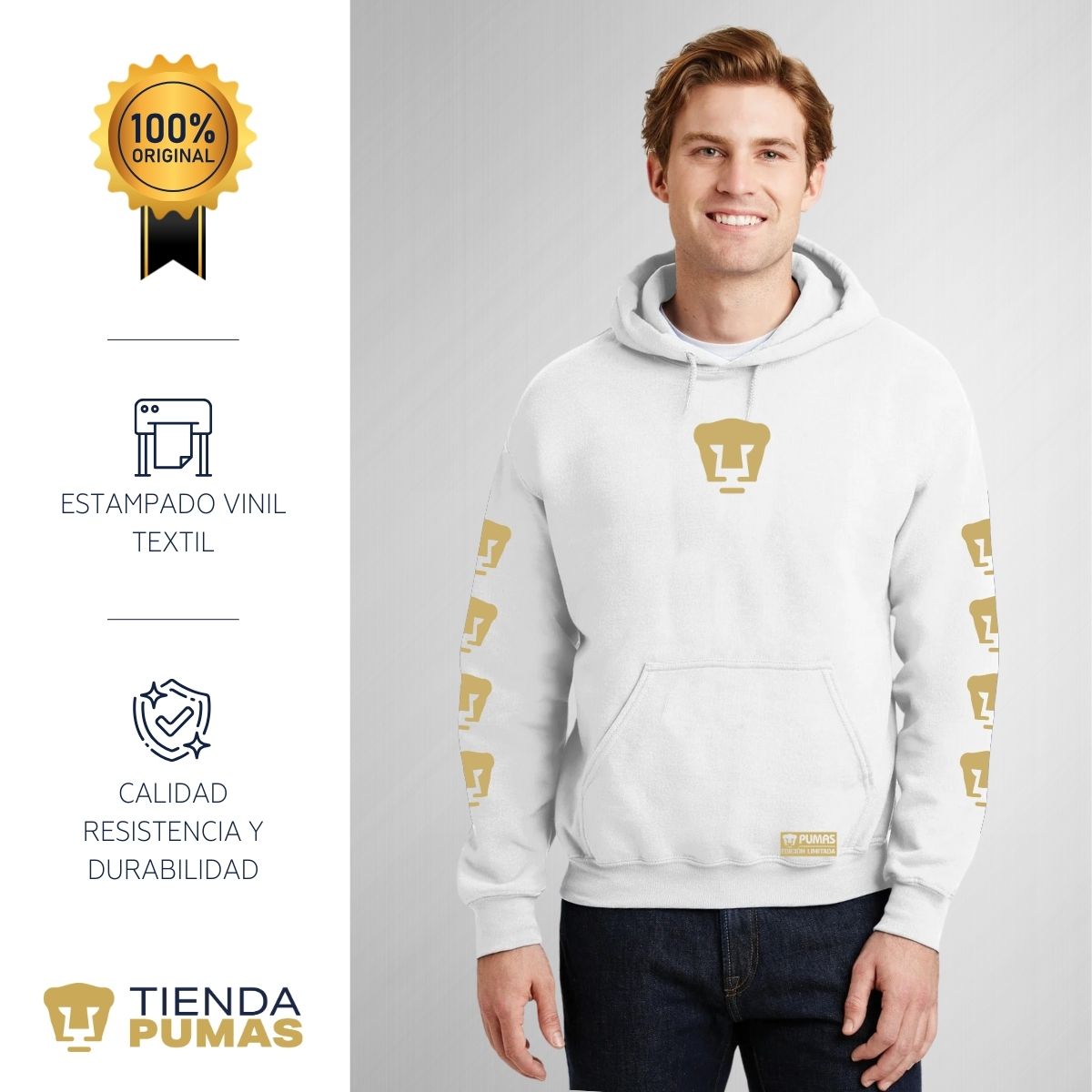Sudadera Hombre Hoodie Pumas UNAM Logo Edición Limitada 1
