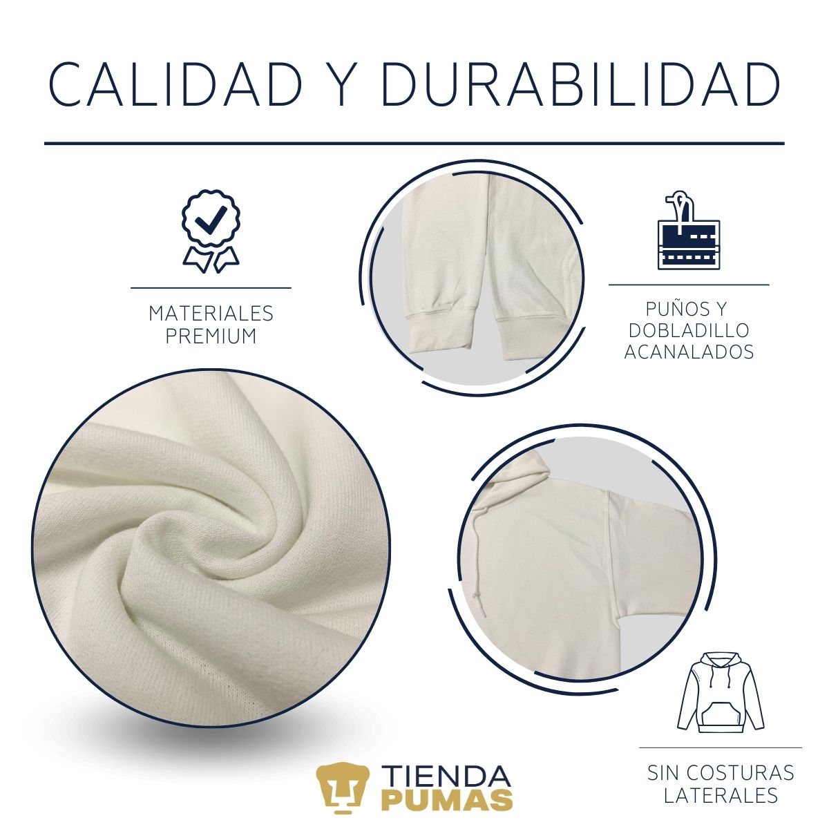 Sudadera Hombre Hoodie Pumas UNAM Logo Edición Limitada 1