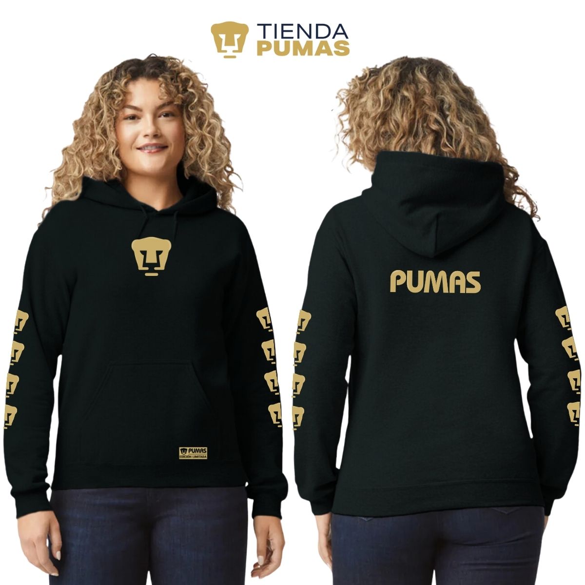 Sudadera Mujer Hoodie Pumas UNAM Logo Edición Limitada 1