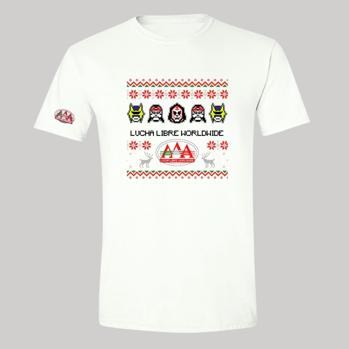 Playera Navideña Deportiva Hombre Lucha Libre AAA Luchadores