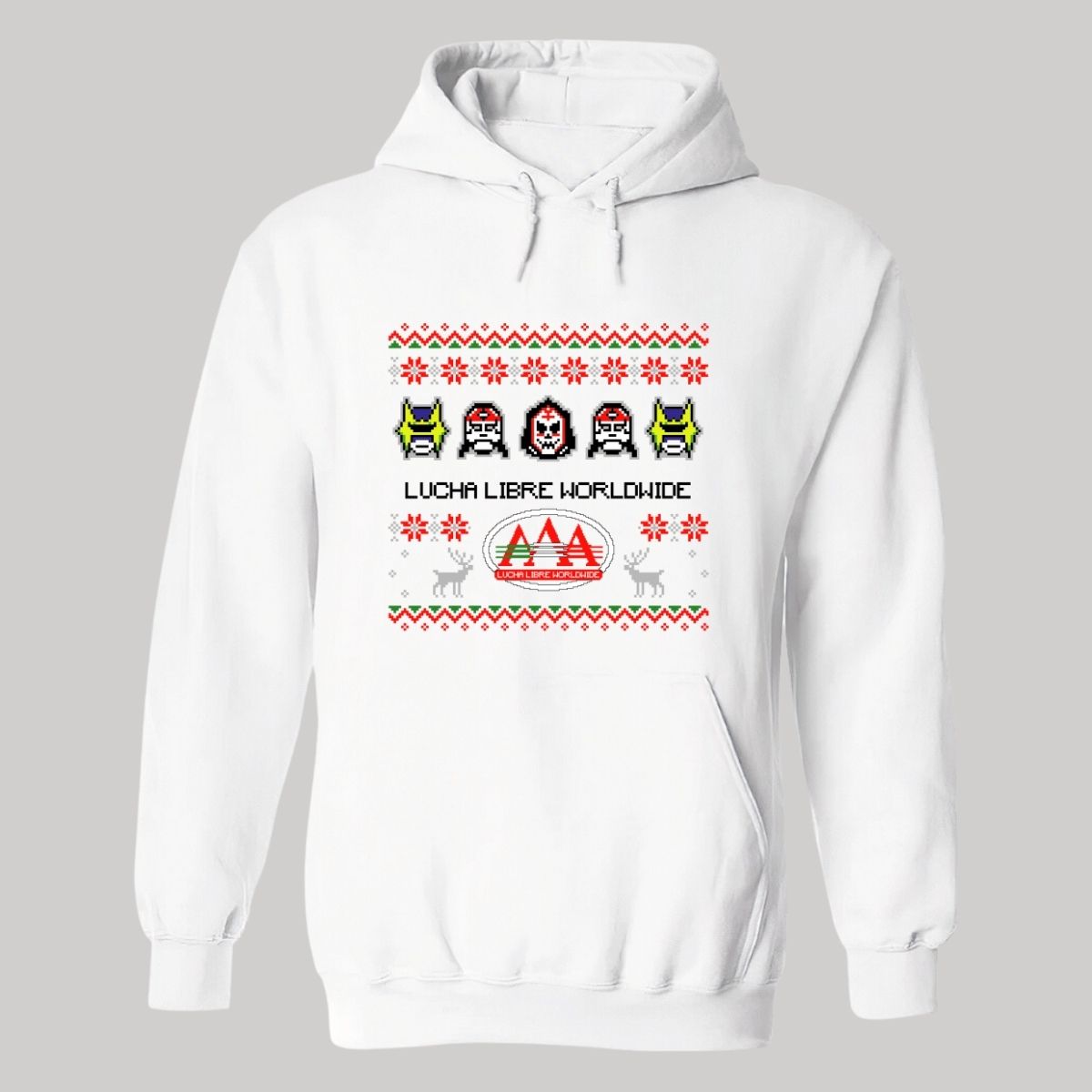 Sudadera Mujer Hoodie Lucha Libre AAA Luchadores Navideña