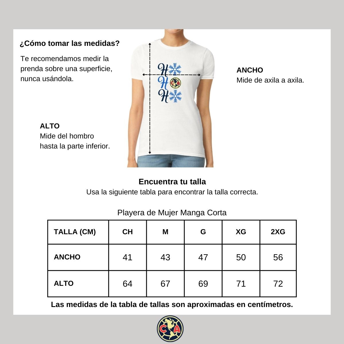 Playera Navideña Mujer América Ho Ho Ho