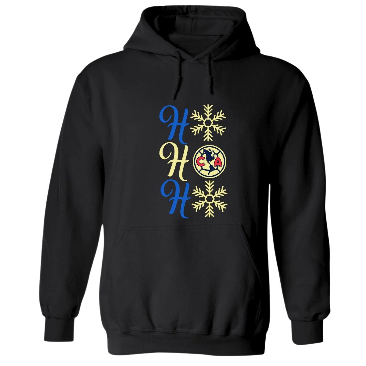 Sudadera Navideña Hombre Hoodie América Ho Ho Ho