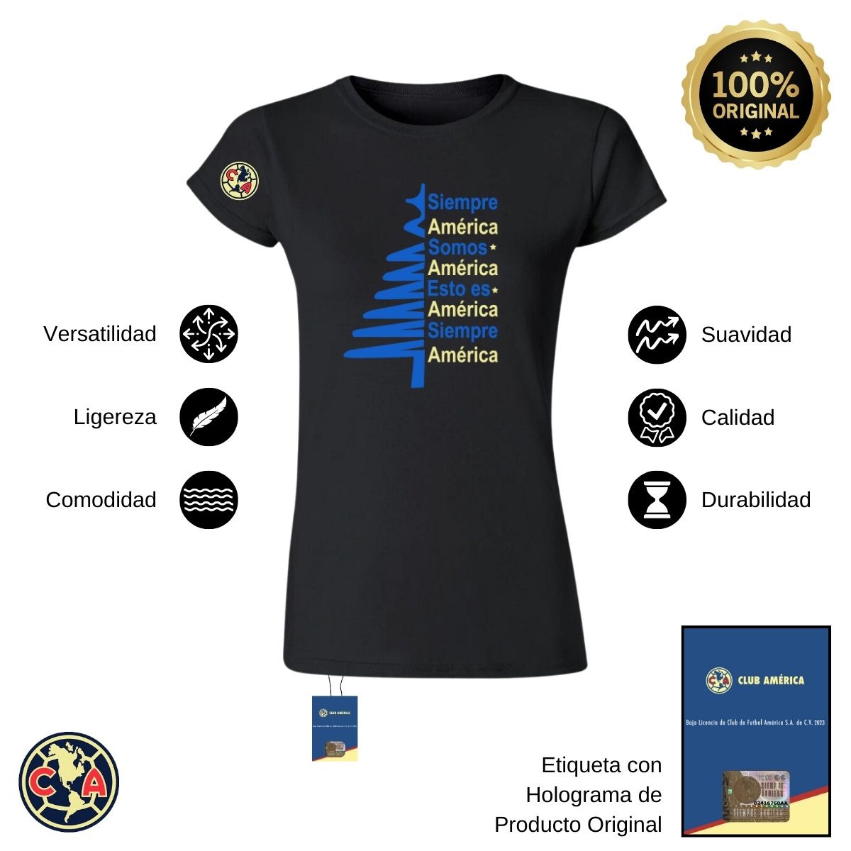 Playera Navideña Mujer América Pino