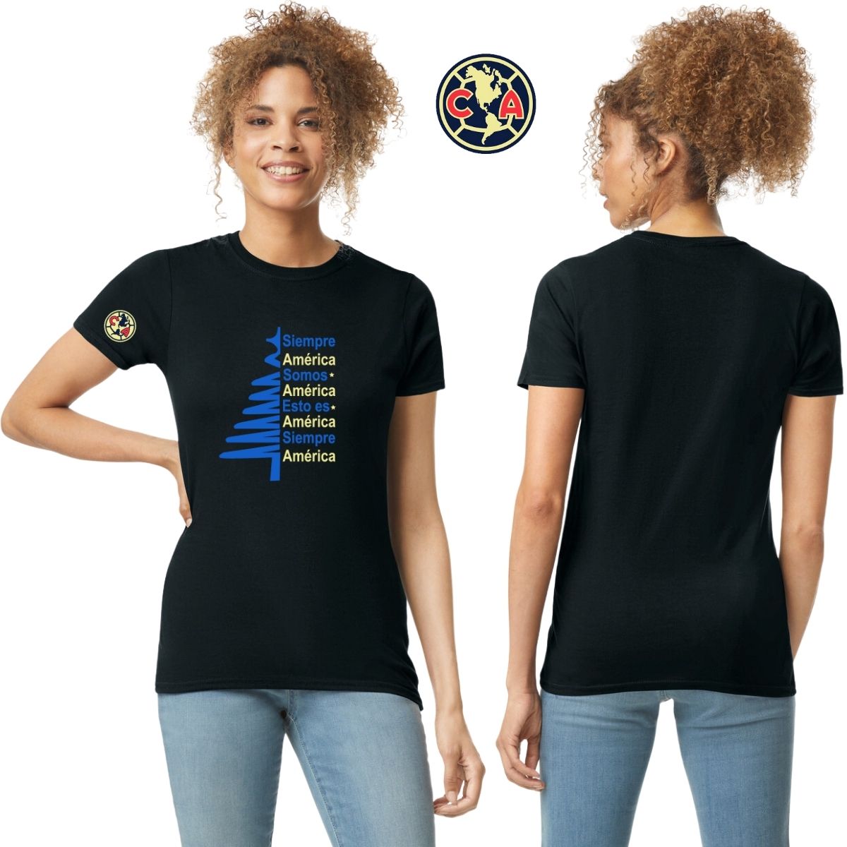 Playera Navideña Mujer América Pino