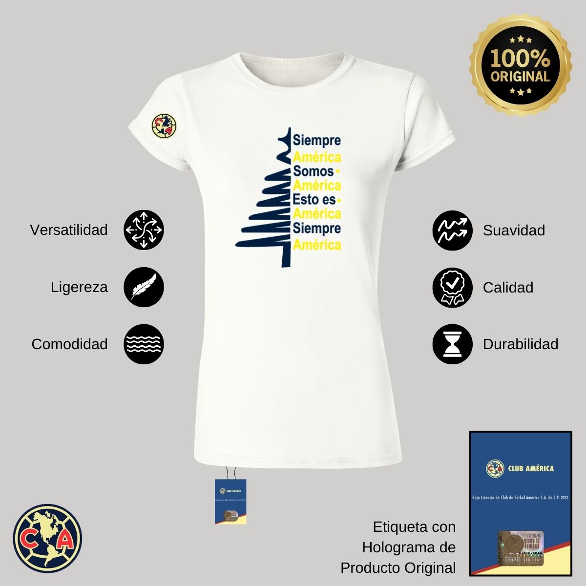 Playera Navideña Mujer América Pino