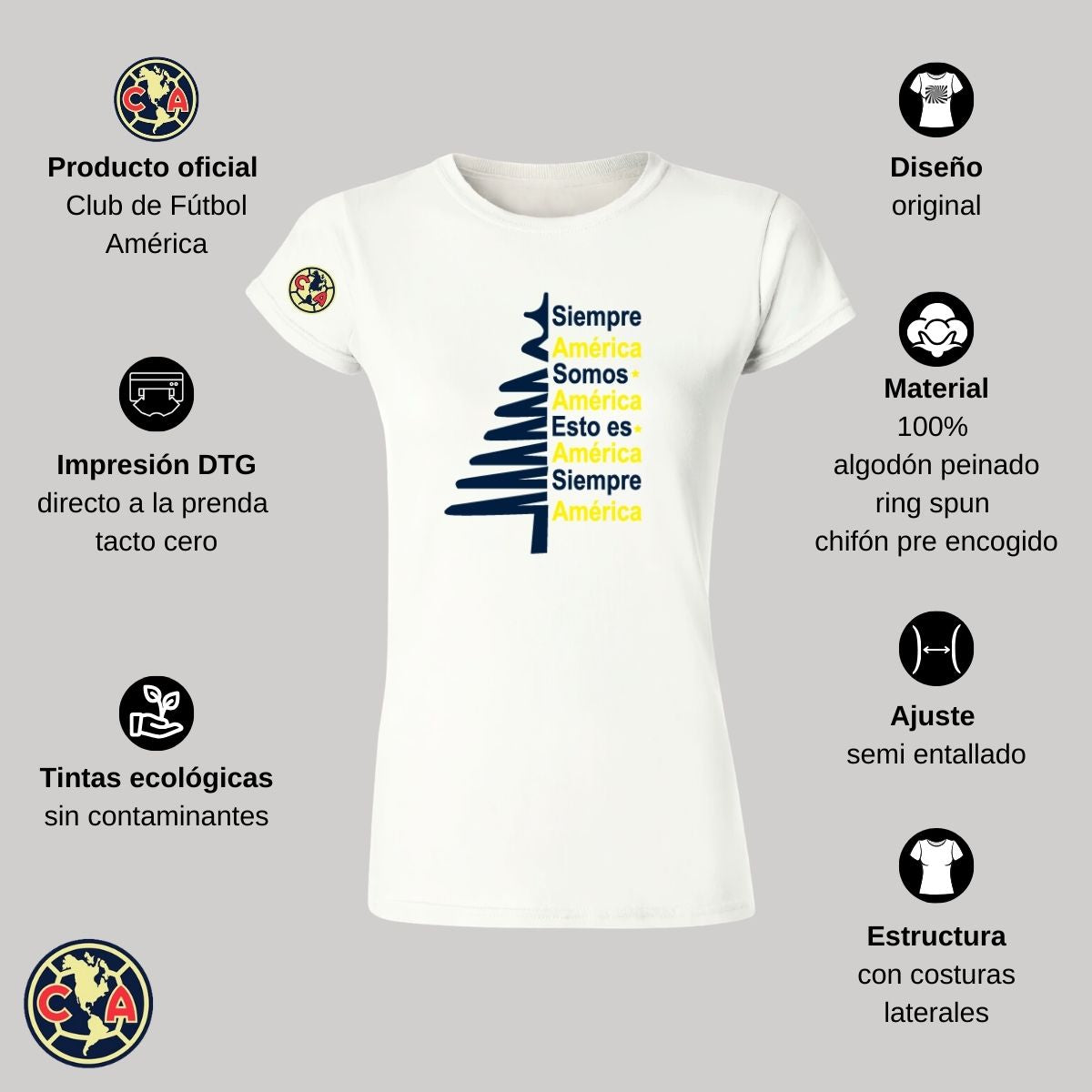 Playera Navideña Mujer América Pino