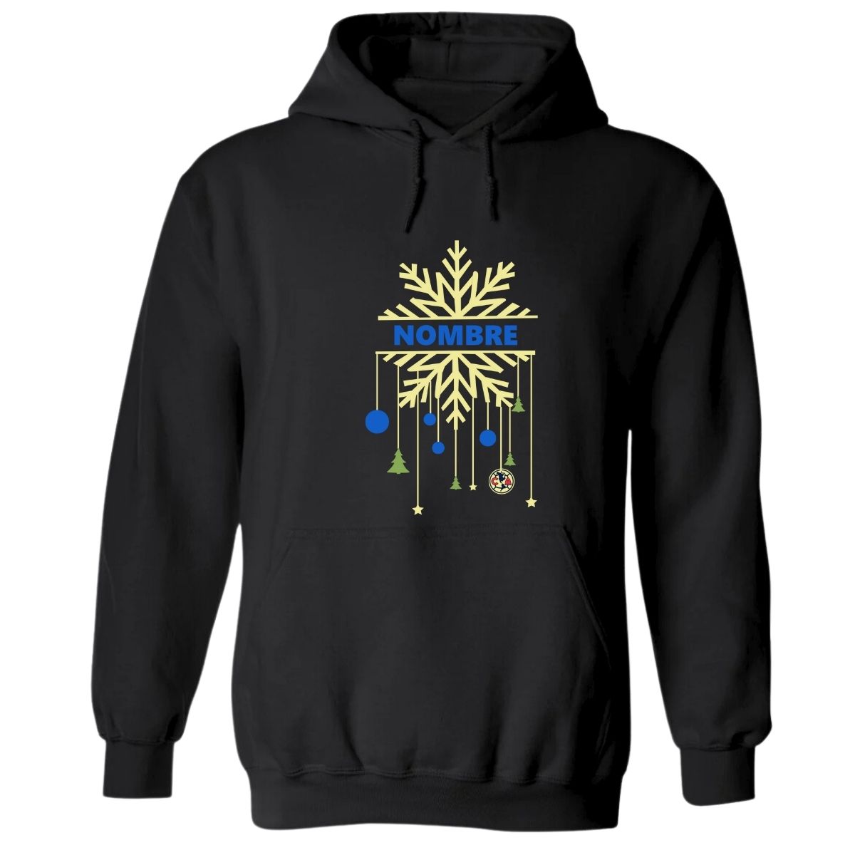 Sudadera Navideña Hombre Hoodie América Copo