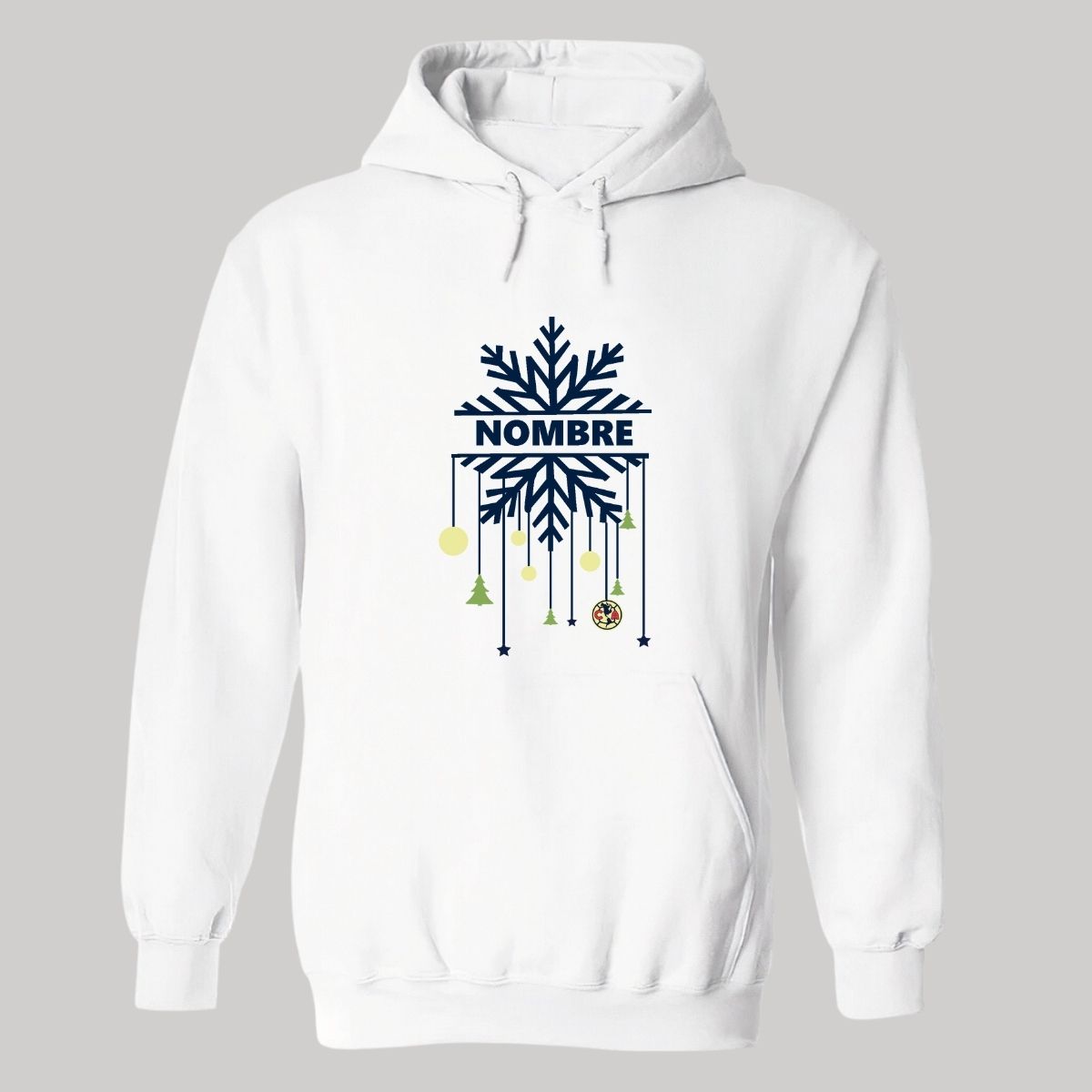 Sudadera Navideña Hombre Hoodie América Copo