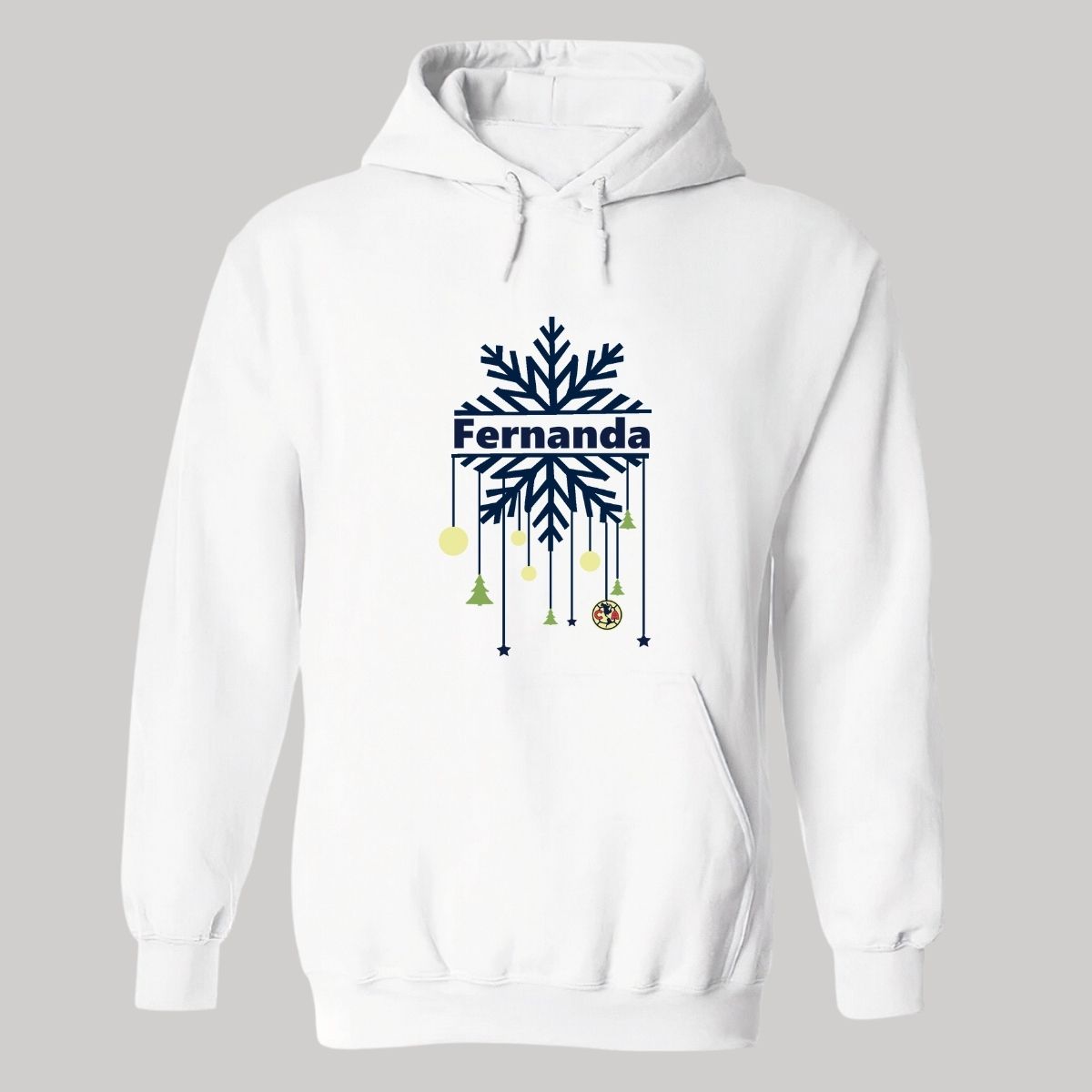 Sudadera Navideña Hombre Hoodie América Copo