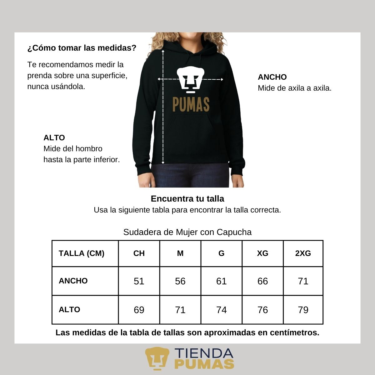 Sudadera Hombre Hoodie Pumas UNAM Logo Pumas