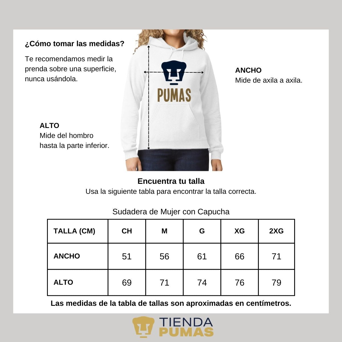 Sudadera Hombre Hoodie Pumas UNAM Logo Pumas